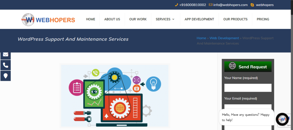 Webhopers-WordPress-support-الصيانة-الخدمات-الهند